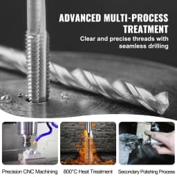 SucceBuy Tap and Die Set 110/116PCs Metric SAE Standard Bearing Steel Taps and Dies Essential Threading Tool