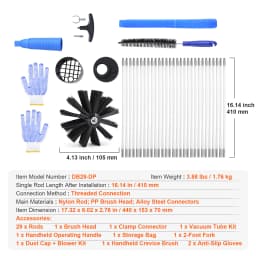 SucceBuy Dryer Vent Cleaner Kit Flexible Lint Trap Brush Reinforced Nylon Duct Cleaning Tool Dryer Vent Brush Dryer Cleaning