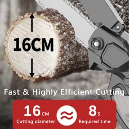 PORIYA 6" Mini Cordless Electric Chainsaw 2X Battery-Powered Wood Cutter Rechargeable