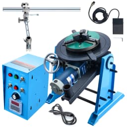SucceBuy Rotary Welding Positioner50KG 0-90°Welding Positioning Turntable Table0.5-6RPM 120W with 12.4 Inch 3-Jaw Lathe Chuck