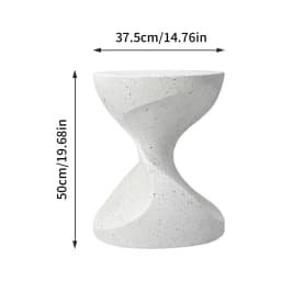 Lightweight Concrete Side Table: Modern Living Room Concrete Sofa Side End Table Bedside Accent Table for Indoor Kitchen, Outdoors Balcony, Patio