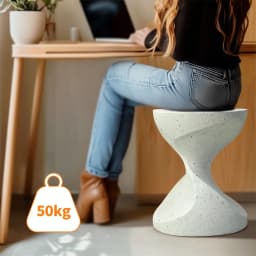 Lightweight Concrete Side Table: Modern Living Room Concrete Sofa Side End Table Bedside Accent Table for Indoor Kitchen, Outdoors Balcony, Patio