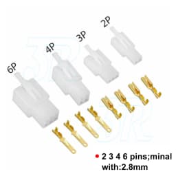 480X Auto Motorcycle Car Electrical 2 3 4 6 Pin Wire 2.8 mm Connectors Terminals