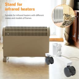 Metal Infrared Warmer Foot Support Universal Heating Panel Standing Legs with Wheels Easy To Install Heating System Accessories