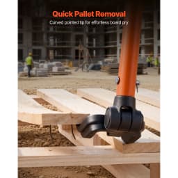 SucceBuy Pallet Buster Tool Carbon Steel Handle 2000 lbs Wrecking Pry Bar Deck Board Removal Tool for Roofing Trim Drywall