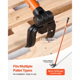 SucceBuy Pallet Buster Tool Carbon Steel Handle 2000 lbs Wrecking Pry Bar Deck Board Removal Tool for Roofing Trim Drywall