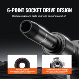 SucceBuy Drive Impact SocketSet Deep SocketSet Metric CR-V Alloy Steel for Auto Repair,Includes Storage Case Rugged Construction