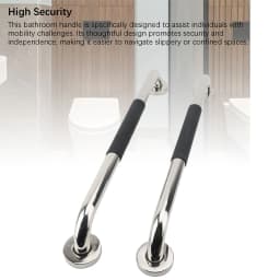 Bathroom Handle Anti Slip Silicone Bathroom Security Bar Thickened Stainless Steel Splash Proof Strong Load Bearing for Toilet