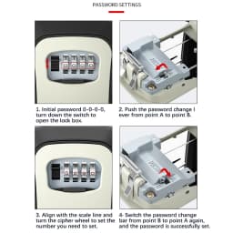 1PCS Lock Key Safe Storage Box Combination Padlock Security Home Outdoor
