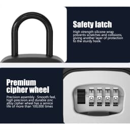1PCS Lock Key Safe Storage Box Combination Padlock Security Home Outdoor
