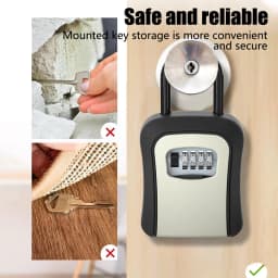 1PCS Lock Key Safe Storage Box Combination Padlock Security Home Outdoor