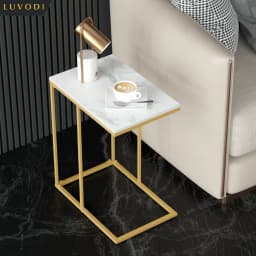 LUVODI Modern C-Shaped Sofa Side Table End Nightstand Desk for Home Laptop Storage Coffee Table Bedroom Furniture