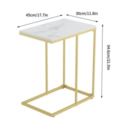 LUVODI Modern C-Shaped Sofa Side Table End Nightstand Desk for Home Laptop Storage Coffee Table Bedroom Furniture