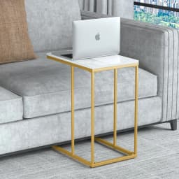 LUVODI Modern C-Shaped Sofa Side Table End Nightstand Desk for Home Laptop Storage Coffee Table Bedroom Furniture