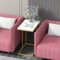 LUVODI Modern C-Shaped Sofa Side Table End Nightstand Desk for Home Laptop Storage Coffee Table Bedroom Furniture