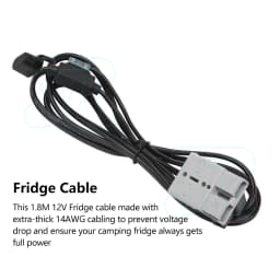 Power Cord Lead 12V Fridge Cable to Anderson Style Plug to Fit Waeco & Kings