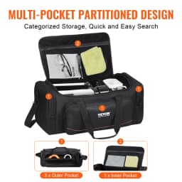SucceBuy Telescope Case 22in Shock-Absorb Telescope Storage Bag w/ Fixed Buckles Multi-Pocket & Detachable Divider for Telescope