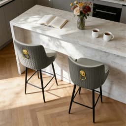 2PCS Swivel Bar Stools Modern Rotating Living Room Dinning Room Chair Counter Height Bar Chairs for Kitchen Island