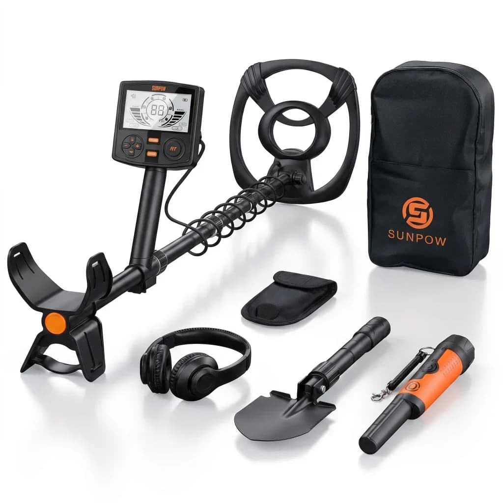 Professional Underground Metal Detector for Adults, 12" (30cm) Waterproof Coil High Precision, 5 Modes Dual Backlit LCD DSP, Adjustable 48-150cm for Gold Treasure Hunting