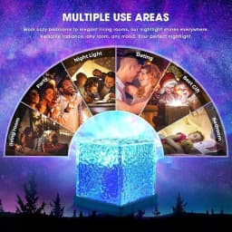 RGB Cube Northern Lights 16 Colour Aurora Projector Lamp Ocean Wave Night Lights