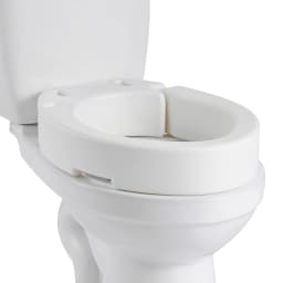 SucceBuy Raised Toilet Seat 300 lbs Load Capacity 3.5-Inch Lift Height Commode Elevated Toilet Seat Riser for Seniors Elderly