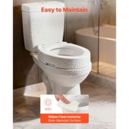 SucceBuy Raised Toilet Seat 300 lbs Load Capacity 3.5-Inch Lift Height Commode Elevated Toilet Seat Riser for Seniors Elderly