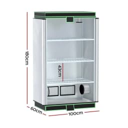 4 Tier Hydroponic Grow Tent Kit 100x60x180cm Indoor Plant Growing System with Shelves and Accessories