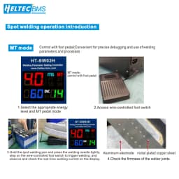 Heltec Copper/Nickel/Aluminum Battery welding 02H 42KW 7000A w/ Flux 75B Pen Industrial Super Capacitor Pulse Spot Welder
