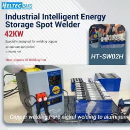 Heltec Copper/Nickel/Aluminum Battery welding 02H 42KW 7000A w/ Flux 75B Pen Industrial Super Capacitor Pulse Spot Welder