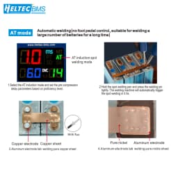 Heltec Copper/Nickel/Aluminum Battery welding 02H 42KW 7000A w/ Flux 75B Pen Industrial Super Capacitor Pulse Spot Welder