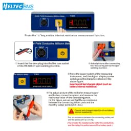 Heltec Copper/Nickel/Aluminum Battery welding 02H 42KW 7000A w/ Flux 75B Pen Industrial Super Capacitor Pulse Spot Welder