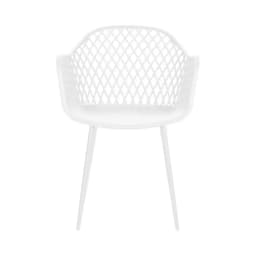 4PC Outdoor PP Lounge Chairs White Patio Dining Set Garden Furniture