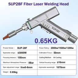 2000W Air Cooled Fiber Laser Welder 1500W 4 IN 1 Handheld Laser Welding Machine for Metal Welding Cleaning Cutting Weld Seam Cleaning Stainless Steel Aluminum