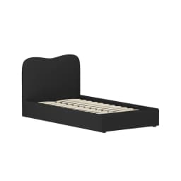 King Single Boucle Upholstered Bed Frame with Solid Support and Modern Soft Texture Design