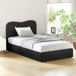King Single Boucle Upholstered Bed Frame with Solid Support and Modern Soft Texture Design
