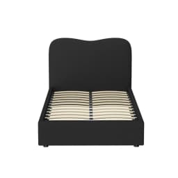 King Single Boucle Upholstered Bed Frame with Solid Support and Modern Soft Texture Design