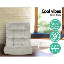 4X Grey Flannel Lounge Sofa Bed Convertible Upholstered Sleeper Couch for Living Room