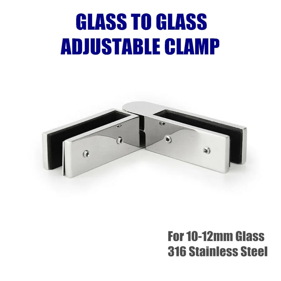 Adjustbale Glass Clamp Stainless Joiner Bracket Balustrade Pool Fence Clamps
