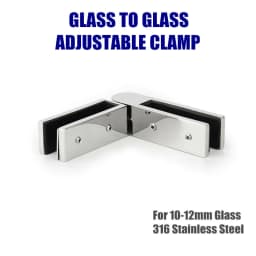 Adjustbale Glass Clamp Stainless Joiner Bracket Balustrade Pool Fence Clamps
