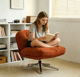 Living room single sofa chair, balcony small-sized chair, modern minimalist swivel chair, creative leisure chair
