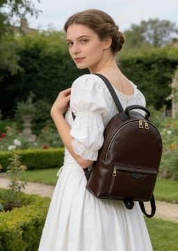 Casual Lightweight Large Capacity Short Trip Backpack Fashionable Ladies Shoulder Bag Vintage Style Internal Zipper Pocket