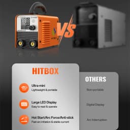 HITBOX ARC200 2 in 1 Welding Machine MMA/Lift TIG/Hot Start/Arc Force Inverter Welder for Home Professional Use 220V AU Plug