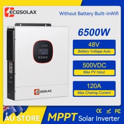 ECGSOLAX 6.5KW Hybrid Solar Inverter Pure Sine Wave 48V Off Grid Inverter 160A Mppt Solar Controller
