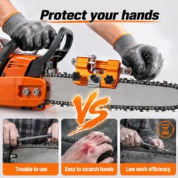 PORIYA Portable Chainsaw Sharpener Jigs With 5 Grinding Head Tool Chain Saw