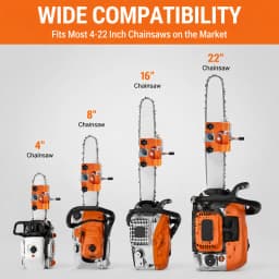 PORIYA Portable Chainsaw Sharpener Jigs With 5 Grinding Head Tool Chain Saw
