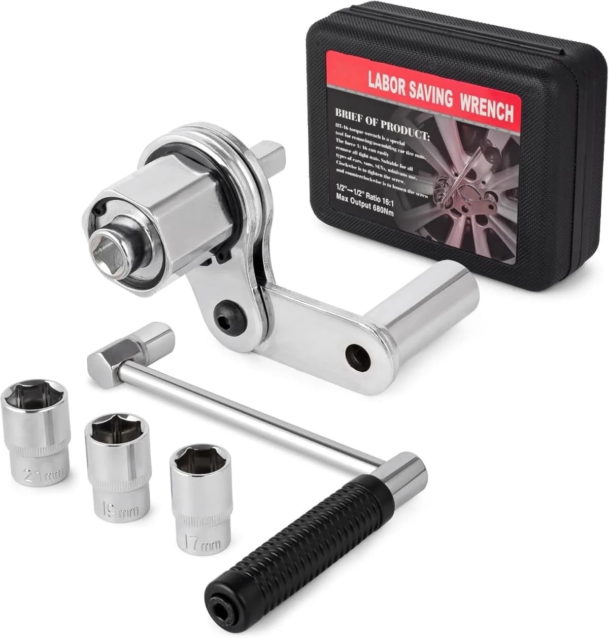 Car Torque Multiplier Wrench Labor Saving Spanner Lug Nut Lugnuts Remover