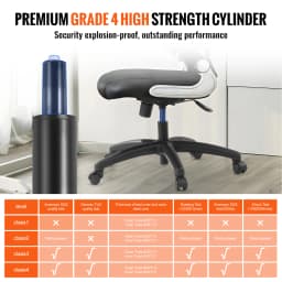 SucceBuy Office Chair Base Replacement 28" 2500lbs Static Universal Computer Desk Chair Stool Desk Chair Base Replacement Black