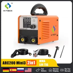 HITBOX 2 in 1 MMA/Lift TIG Welding Machine LED Digital Display IGBT Inverter 10-200A Portable Home Welder ARC200 Mini3