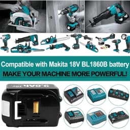 1/2/4Pcs 9.0Ah BL1890B Li-on Replace for Makita 18V BL1815 BL1830 BL1860 BL1850 Battery Pin and DC18RC 3A Charger Combo kit