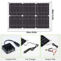 PORIYA 12V 300W Flexible Solar Panel Mono Home Caravan Camping Charging 20A Controller